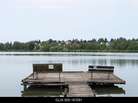 Diósjenő - Lake - Pier - Landscape-stock-foto
