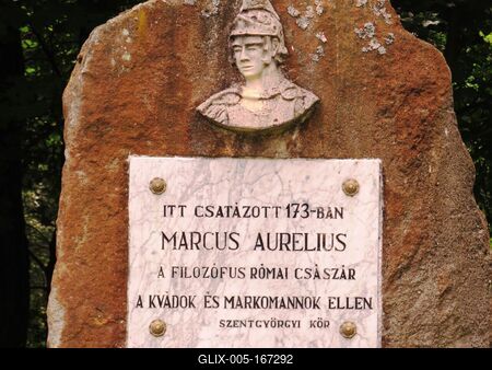 Marcus Aurelius victory on barbarians - Monument - Hungary-stock-foto