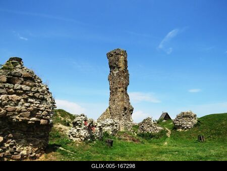 Nógrádi  Castle ruins - Hungary-stock-foto