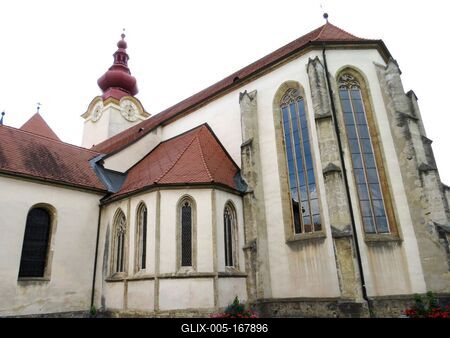 Völkermarkt - Pfarrkirche -Austria-stock-foto