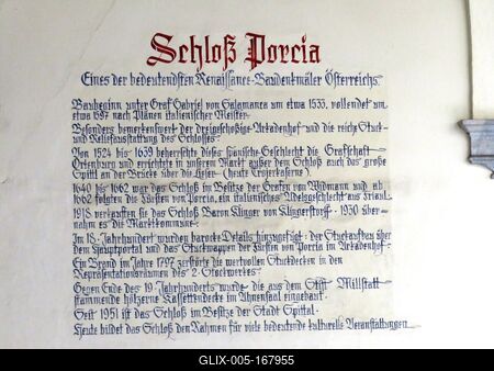 History of Porcia Castle in Spittal - Austria-stock-foto