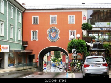 Spittal - Gate House - Austria-stock-foto