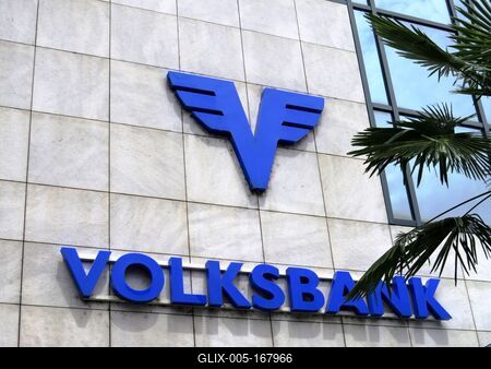 Volksbank logo - Spittal - Austria-stock-foto