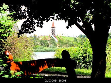 Lake Gébárt - Aqua City - Hungary-stock-foto