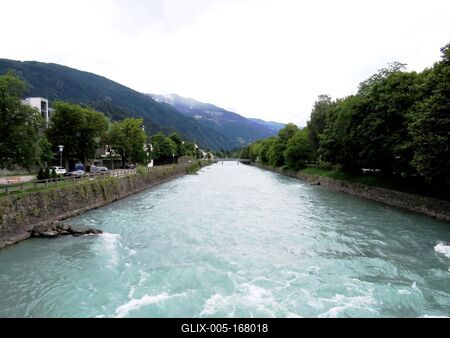 Insel river - Lienz - Austria-stock-foto