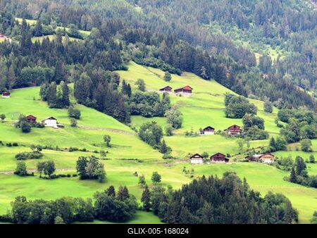 Alps Houses - Austria-stock-foto
