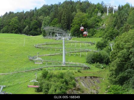 Lienz - Cable car - Toboggan Run - Austria-stock-foto