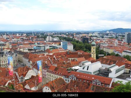City view - Graz - Austria-stock-foto