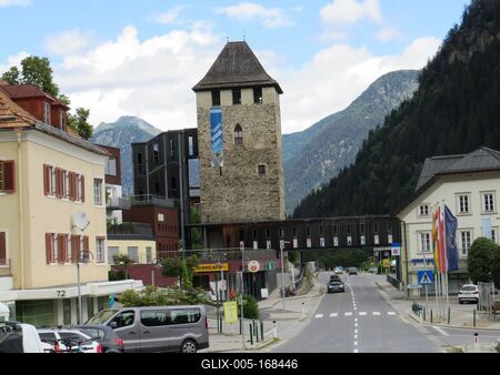 Toll tower - Winklern - Austria-stock-foto