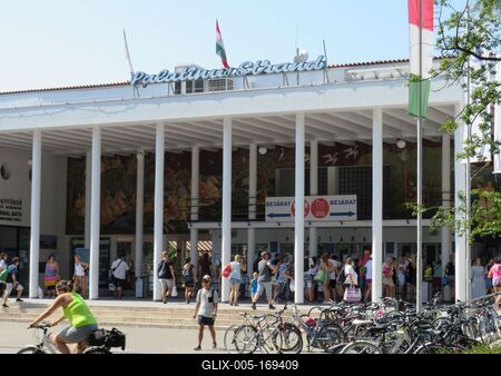 Palatinus Beach - Budapest-stock-foto