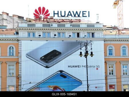 Huawei Fifth Generation - Advertisement-stock-foto