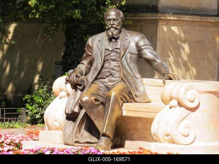 Darányi Ignác statue - Budapest-stock-foto