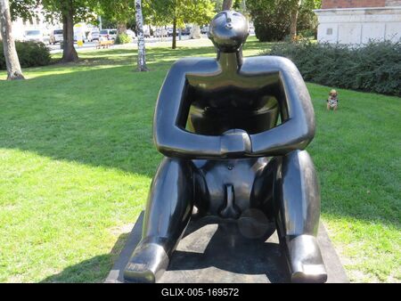 Star Watcher statue - Budapest-stock-foto