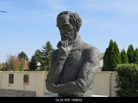 Bust of Széchenyi István - Polyhistor - Hungary-stock-foto