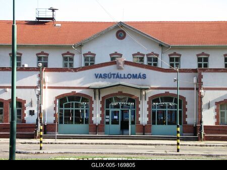 Sátoraljaújhely, 2016. március 17.A vasútállomás.-stock-foto