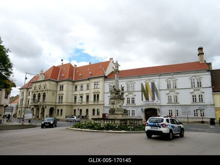 Mosonmagyaróvár - City Center-stock-foto