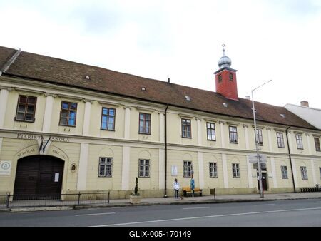 Mosonmagyaróvár - Piarist School - Church School-stock-foto