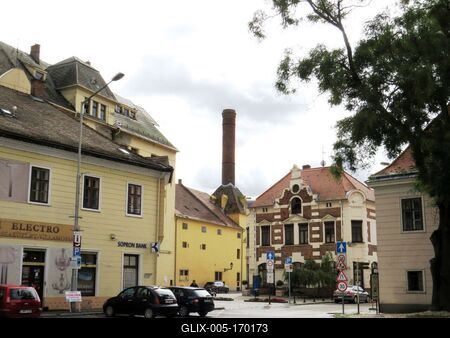Cityscape - Mosonmagyaróvár-stock-foto