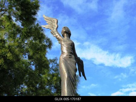 Angel of Freedom - Stratue - Hungary - Lébény-stock-foto