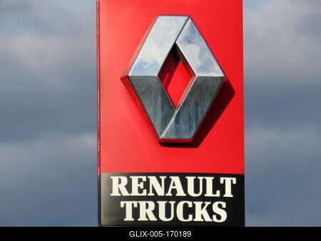 Renault Trucks emblem - Lébény - Hungary-stock-foto