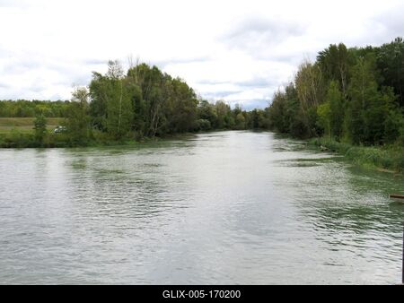 Danube branch - Moson - Rajka - Szigetköz-stock-foto