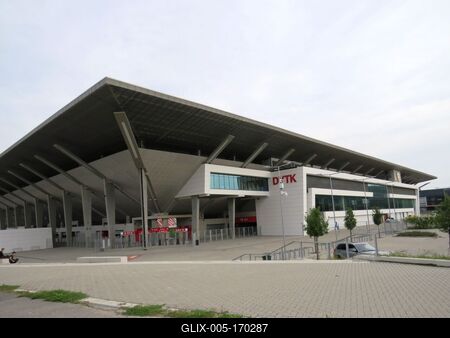 Football stadium - Diósgyőr - Hungary-stock-foto