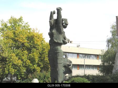 Genius statue - Miskolc - Hungary-stock-foto