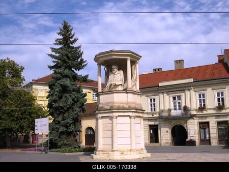 Monument of Széchenyi István - Miskolc-stock-foto