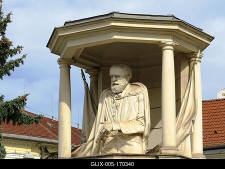 Monument of Széchenyi István - MIskolc - Hungary-stock-foto
