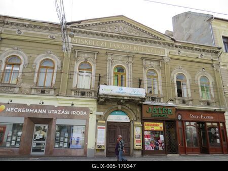 Old Bank Building - Downtown - Miskolc - Hungary-stock-foto
