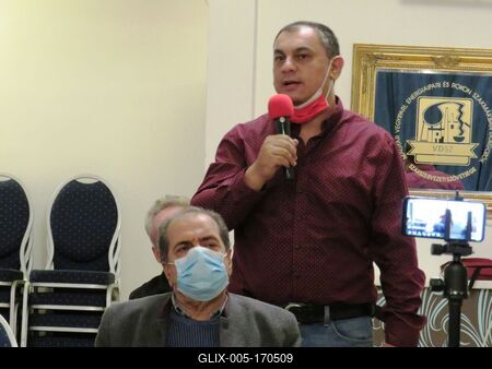 President of the Roma Section of the Hungarian Socialist Party Balogh Artúr-stock-foto