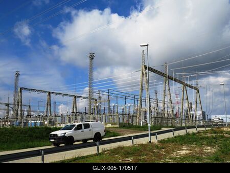 Power Plant distribution system - Gönyű - Hungary-stock-foto