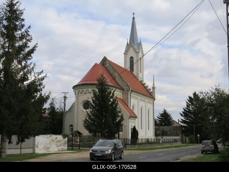 Mecsér - Settlement view - Hungary-stock-foto