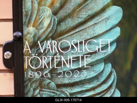 History of the Budapest City Park - Museum Inscription-stock-foto