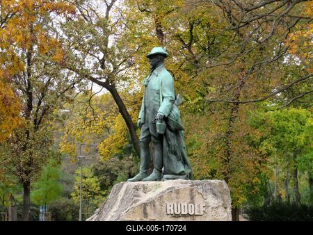 Statue of heir to the throne Rudolf Habsburg - Budapest-stock-foto