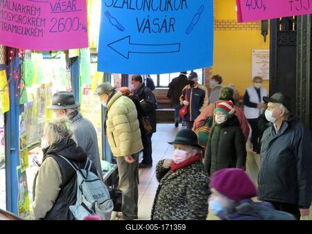 Christmas with Coronavirus - Candy shop - Market Hall-stock-foto