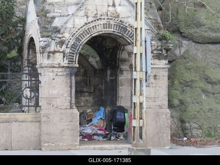 Homeless shelter in Budapest-stock-foto