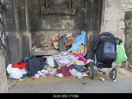 Homeless shelter in Budapest-stock-foto
