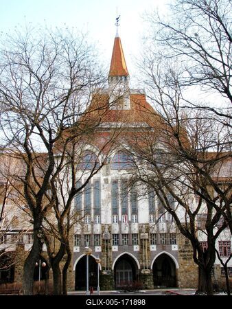 Reformed College - Kecskemét - Hungary-stock-foto