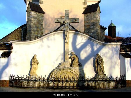 Kecskemét - C alvary - Purgatory - Hungary-stock-foto