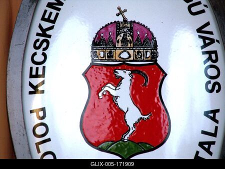 Kecskemét - City coat of arms - Hungary-stock-foto