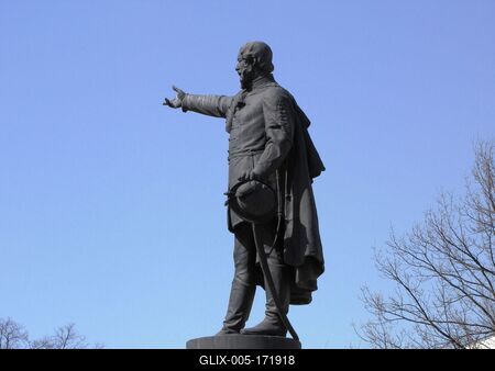 Statue of Kossuth Lajos - Kecskemét - Hungary-stock-foto