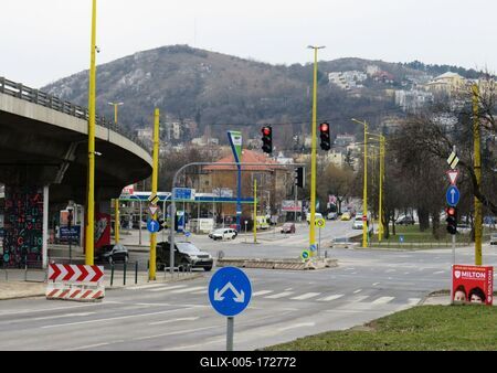Budapest - City view -  BACH junction - Sas Mountain-stock-foto