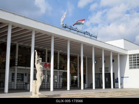 Palatinus beach - Budapest - Spring-stock-foto