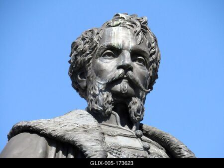 Gróf Andrássy Gyula szobra a Kossuth téren-stock-foto