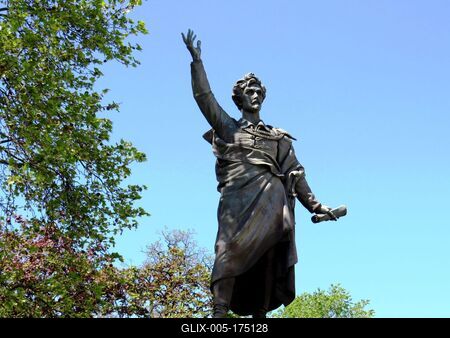 Statue of Sándor Petőfi - Hungarian poet - Budapest-stock-foto