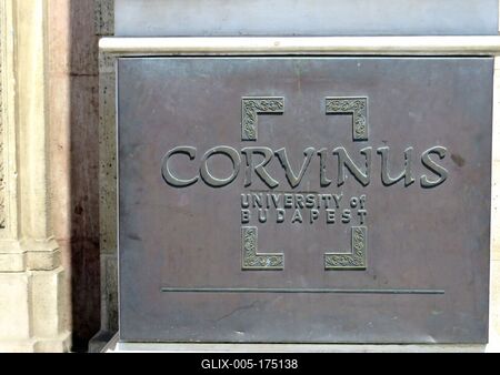 Logo of Corvinus University of Economics - Budapest-stock-foto