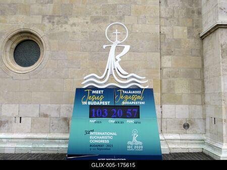 World Eucharistic Congress - Budapest - Announcement-stock-foto