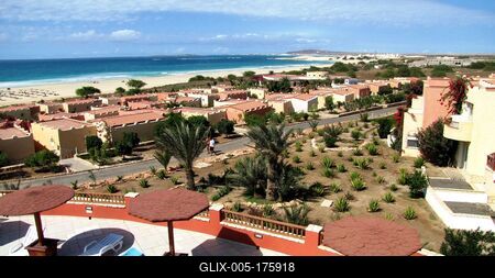 Tropical Holiday resort on Boa Vista Island - Cape Verde-stock-foto