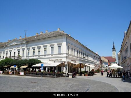 City Center - Baja - Hungary-stock-foto